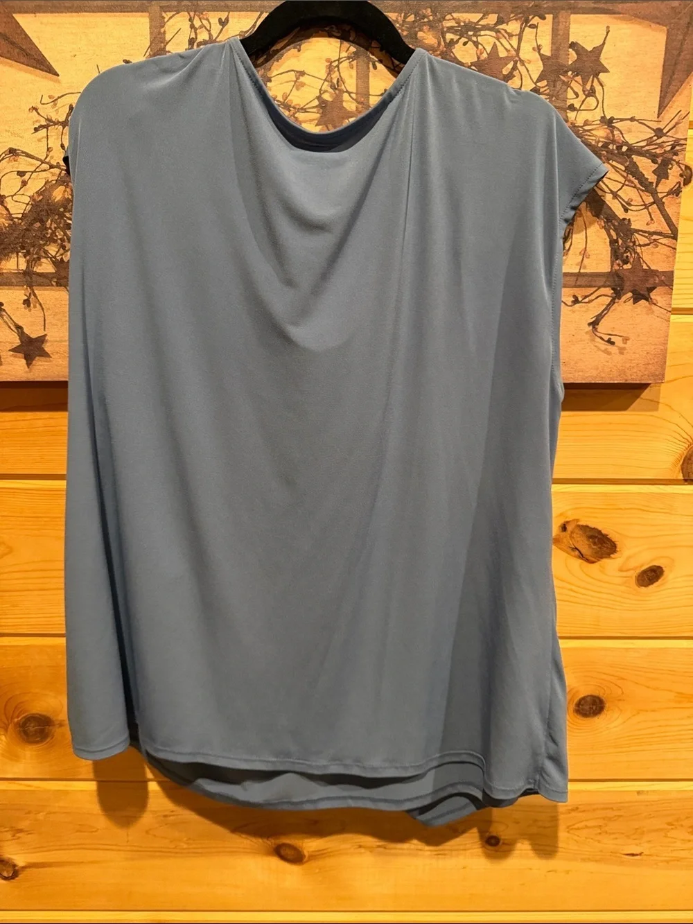 Lane Bryant Dusty Blue Draped Cowl Neck Sleeveless Camisole Plus Size 18/20 - Picture 3 of 3